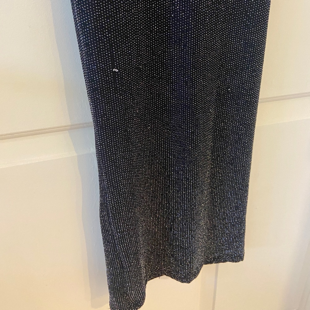 Alix NYC Strapless Asymmetrical Open Back Stretch Dress Black Size XS Glitter - Picture 6 of 6
